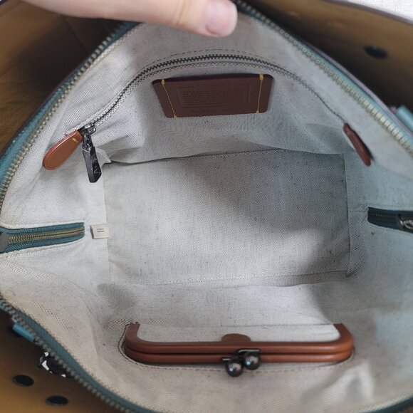 COACH DAKOTAH SATCHEL TEA ROSE in TURQUOISE - Picture 4 of 14